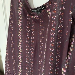 Living Doll Purple Floral flowy tank top